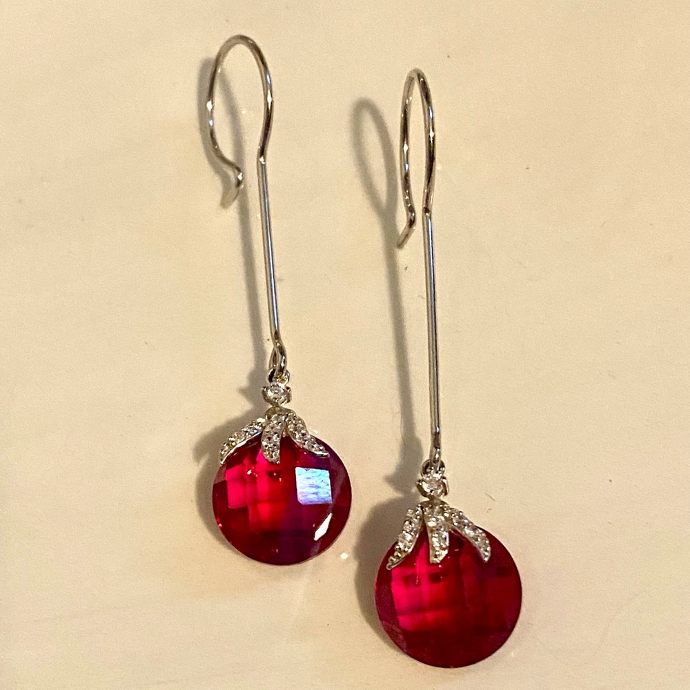 Gem Stone King Ruby Sterling Silver Earrings - image 4